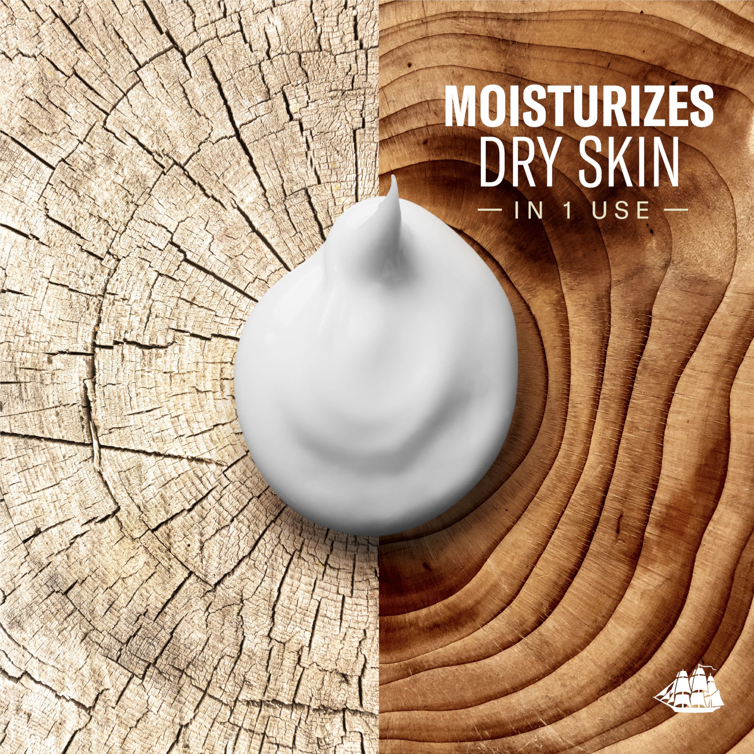 Old Spice used on face and shoulder showing lightweight feel benefit