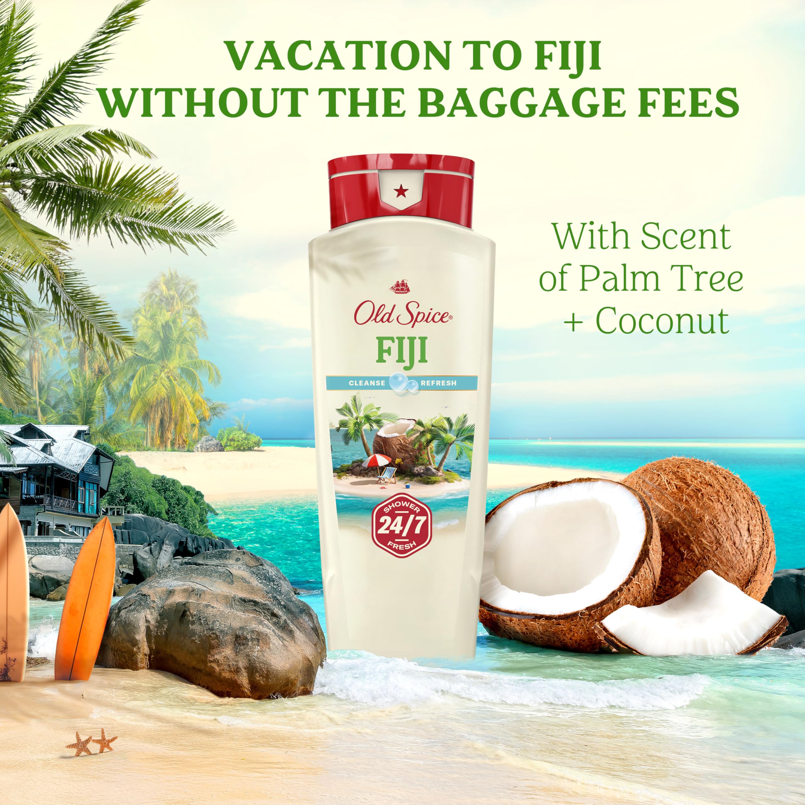 Four-pack of Old Spice Fiji boxed for reliable supply
