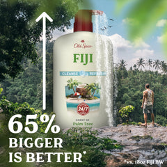 Old Spice Fiji in a modern shower setting suggesting everyday freshness benefit