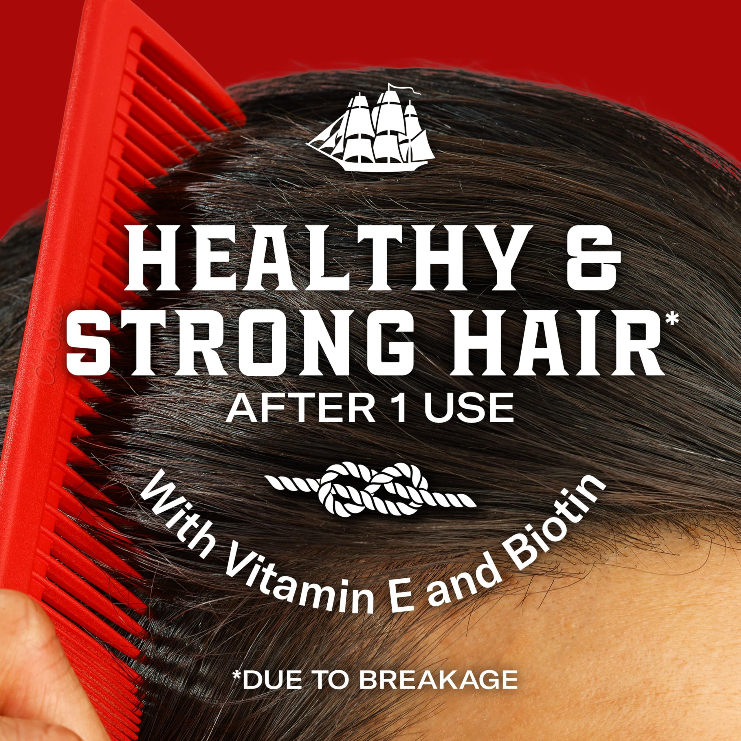 Old Spice flexible fiber before and after on dry hair showing natural texture