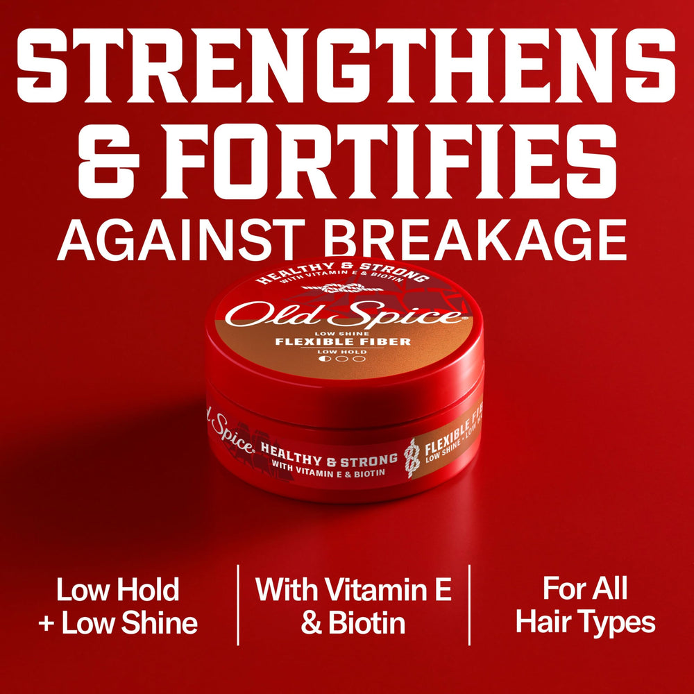 Old Spice flexible fiber being warmed in hands for easy application
