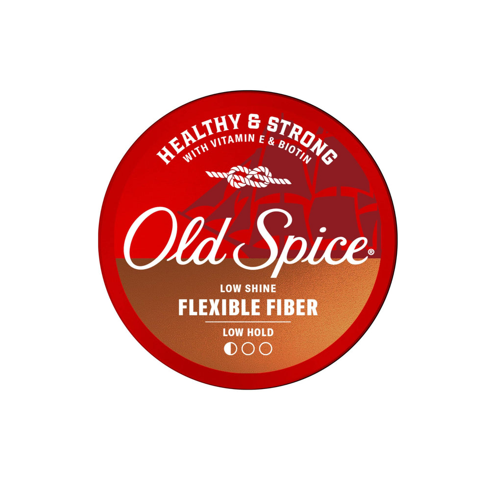 Old Spice flexible fiber packed in a travel bag for on-the-go styling
