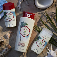Old Spice pump dispensing body wash, demonstrating easy one‑handed use and convenient dosing