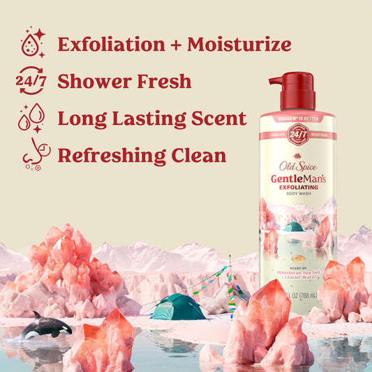 Old Spice GentleMan's pump close-up for easy dispensing and convenience