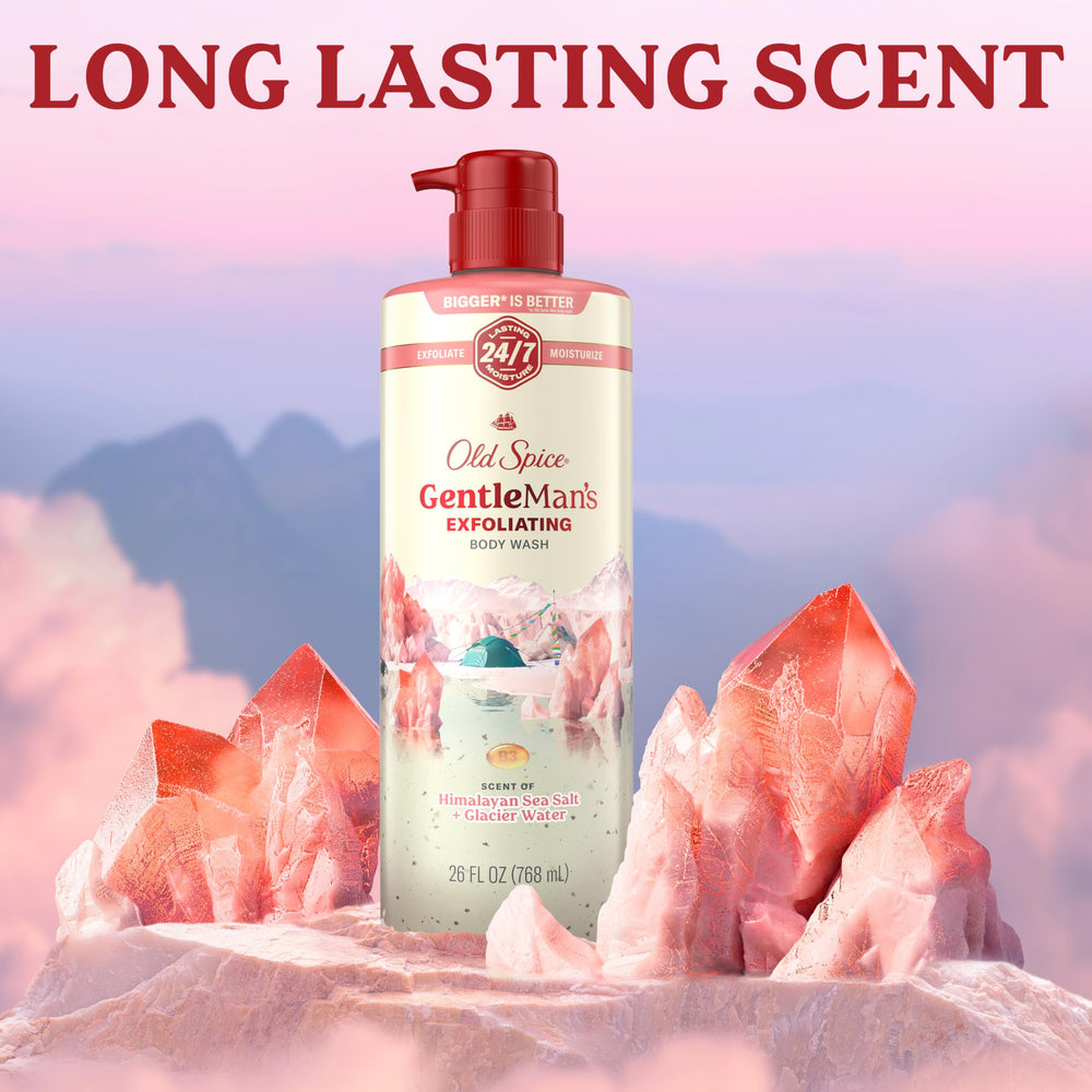Old Spice GentleMan's in-shower use demonstrating gentle exfoliation