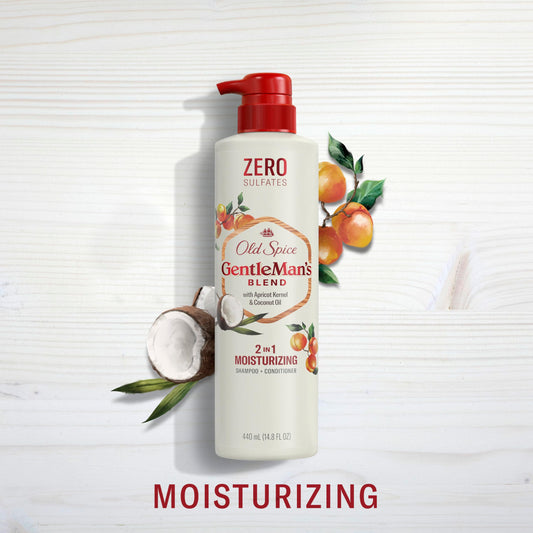Old Spice pouring formula into hand to show easy lathering benefit