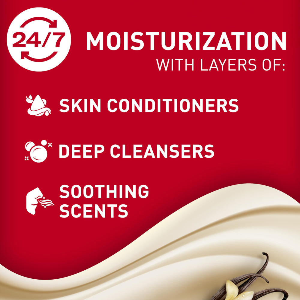 Old Spice label close-up highlighting ingredients and gentle formula