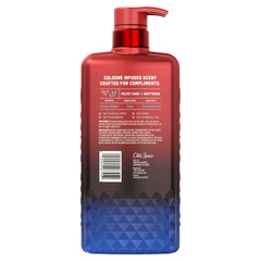 Old Spice before and after hair showing improved lift and fuller-looking texture