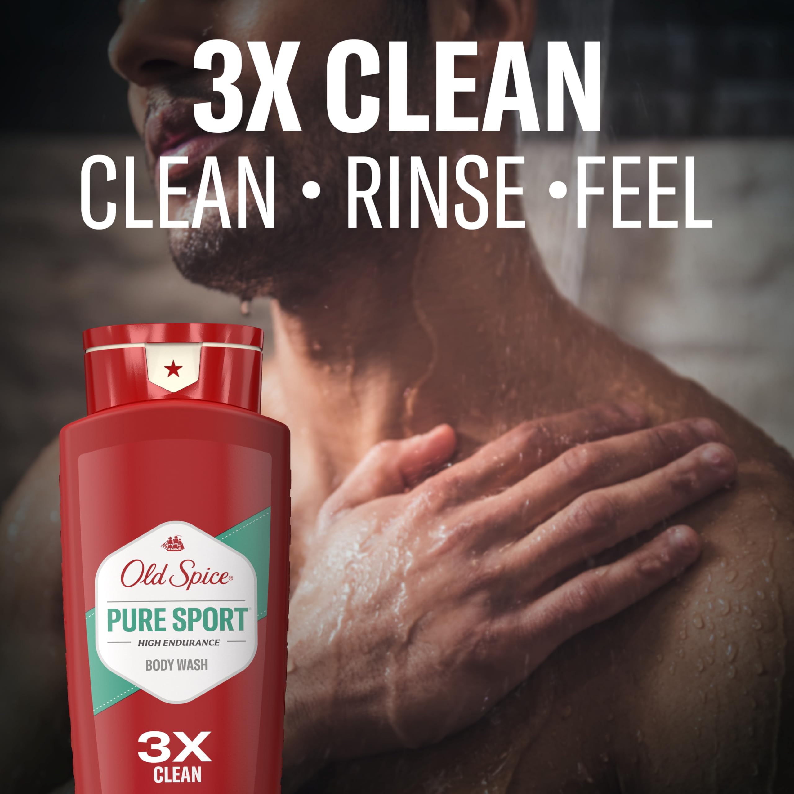 Old Spice bottles on bathroom shelf showing everyday readiness benefit