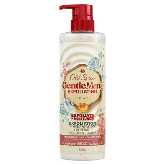 Old Spice front label view showing Himalayan Sea Salt scent and benefits