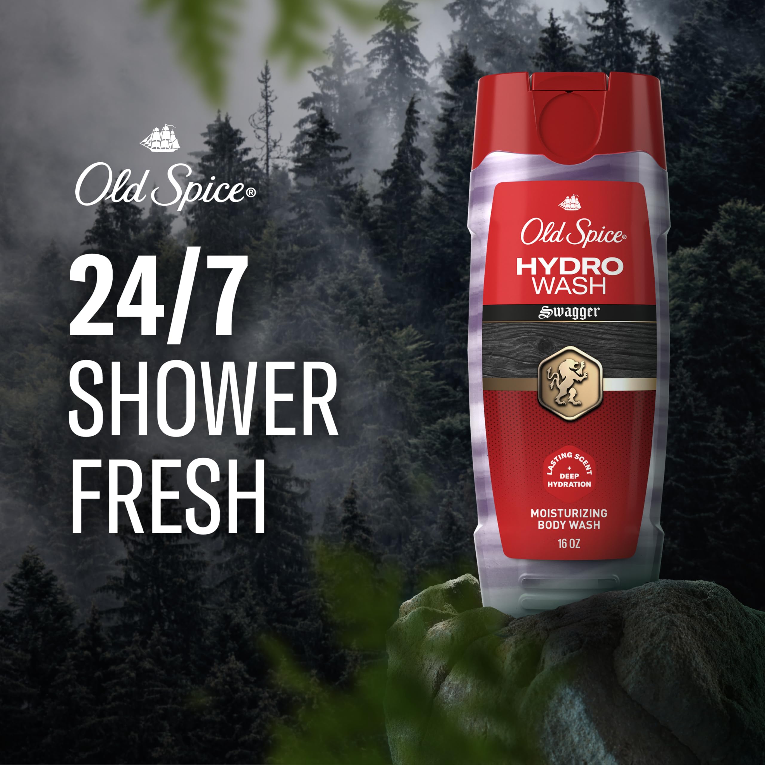 Old Spice Hydro Wash creamy lather close-up illustrating deep hydration benefit