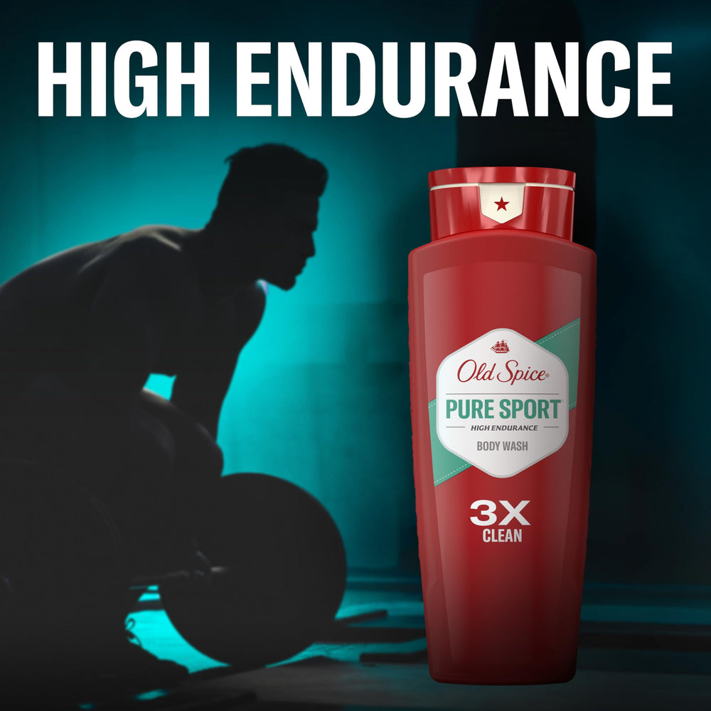 Old Spice ingredient callout label highlighting active formula for cleaning benefit