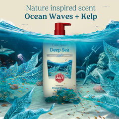 Old Spice kelp graphic representing ocean scent and natural aromatic benefit