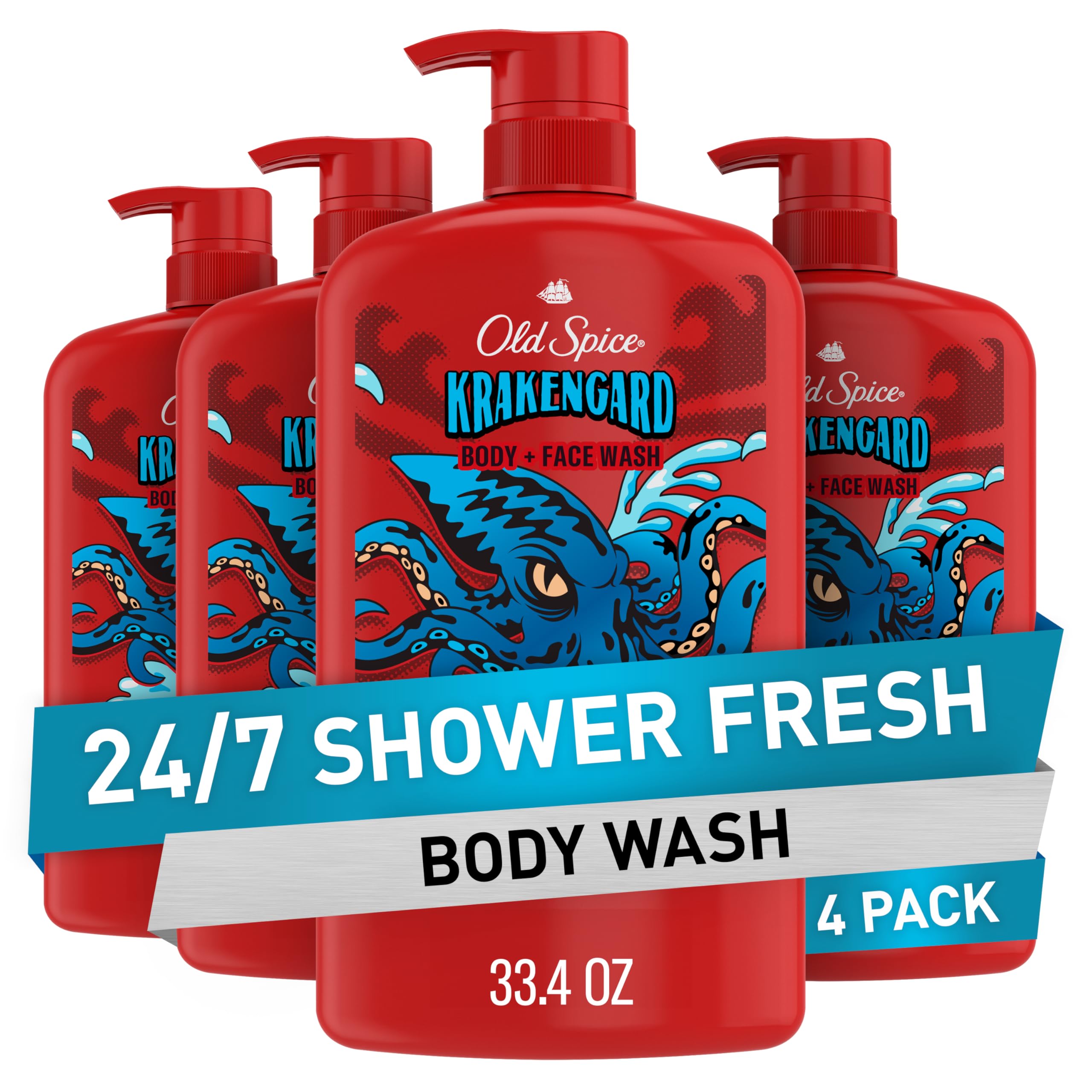 Old Spice Krakengard front packaging showing bold branding and scent