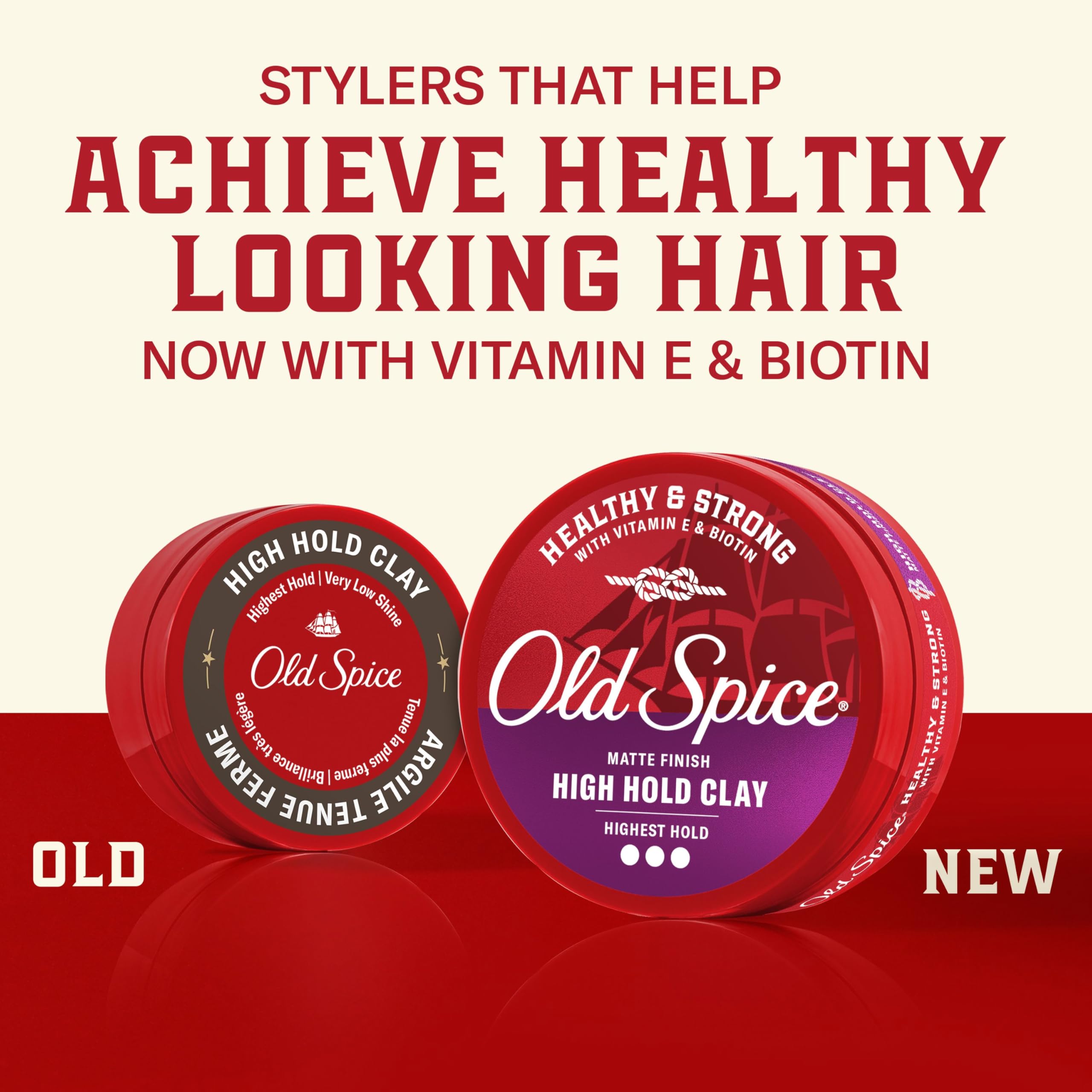 Old Spice close-up of clay texture illustrating easy workability and matte finish