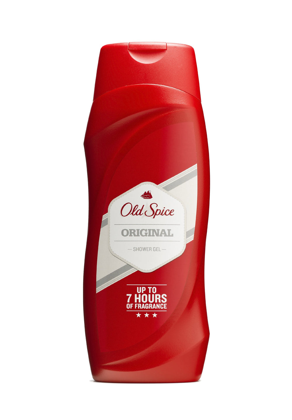 Old Spice bottle front packaging showing classic label and easy-use cap for reliable freshness