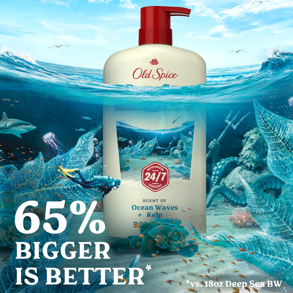 Old Spice four-pack stacked to show value and fewer restocks benefit