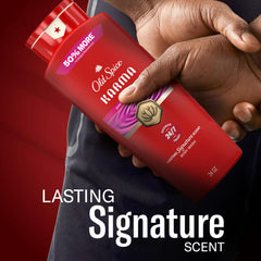 Old Spice body wash styled next to deodorant showing coordinated scent building