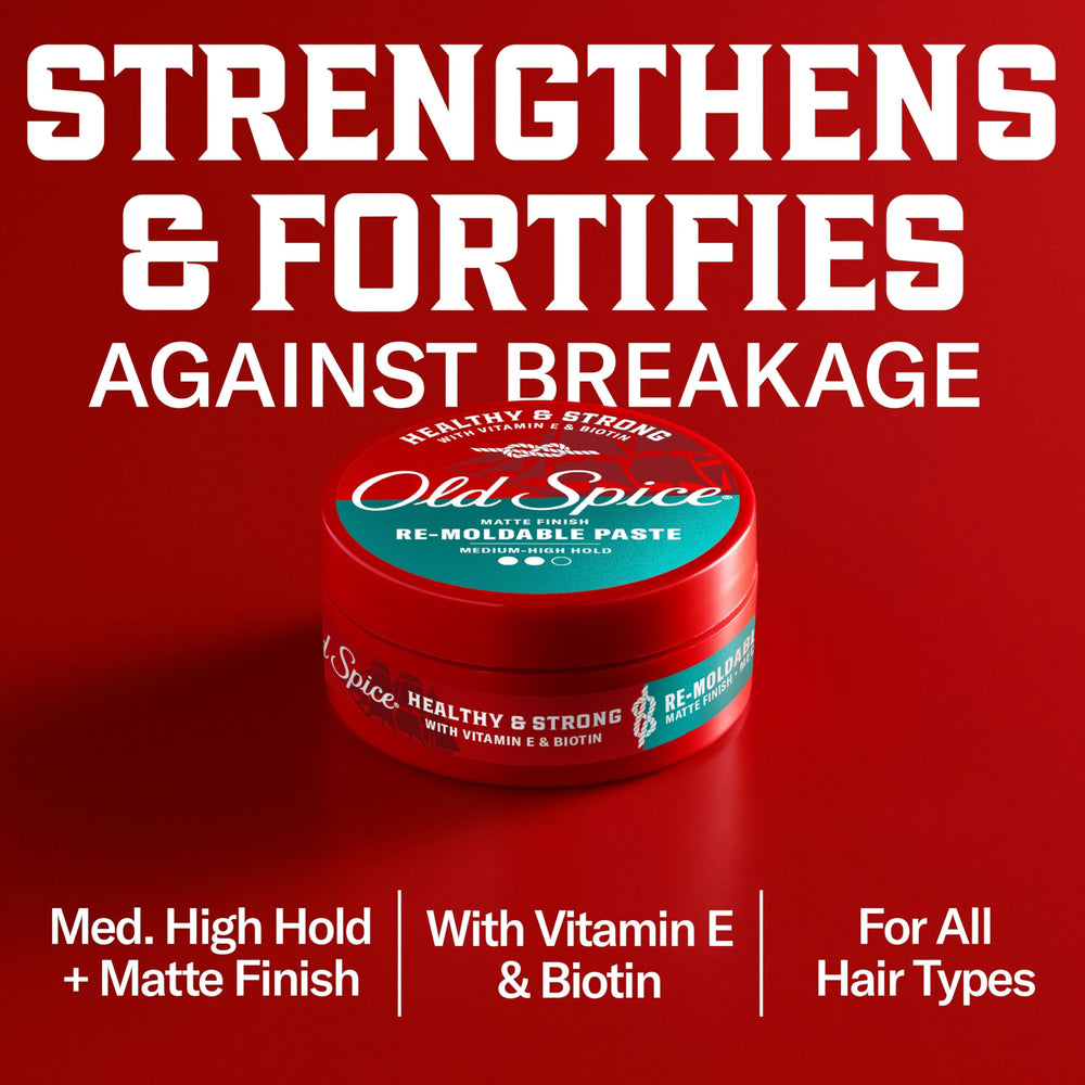 Old Spice paste rubbed between hands demonstrating easy application and control