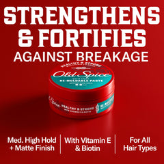 Old Spice paste rubbed between hands demonstrating easy application and control