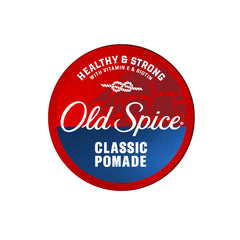 Old Spice pomade front packaging showing product and matte finish benefit