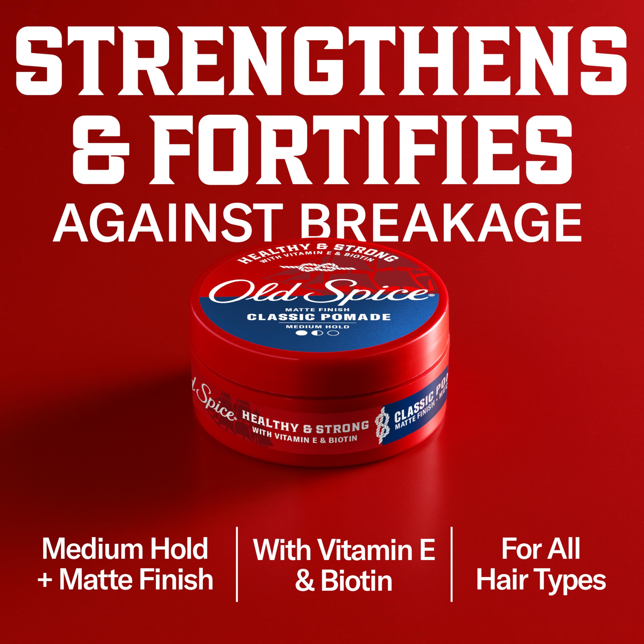 Old Spice pomade spread on hands demonstrating smooth application benefit