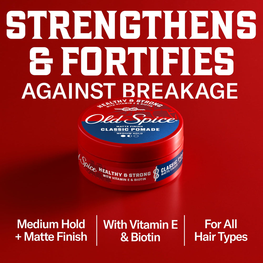 Old Spice pomade spread on hands demonstrating smooth application benefit