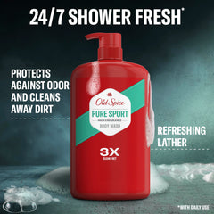 Old Spice close-up of gel texture highlighting rich lather benefit