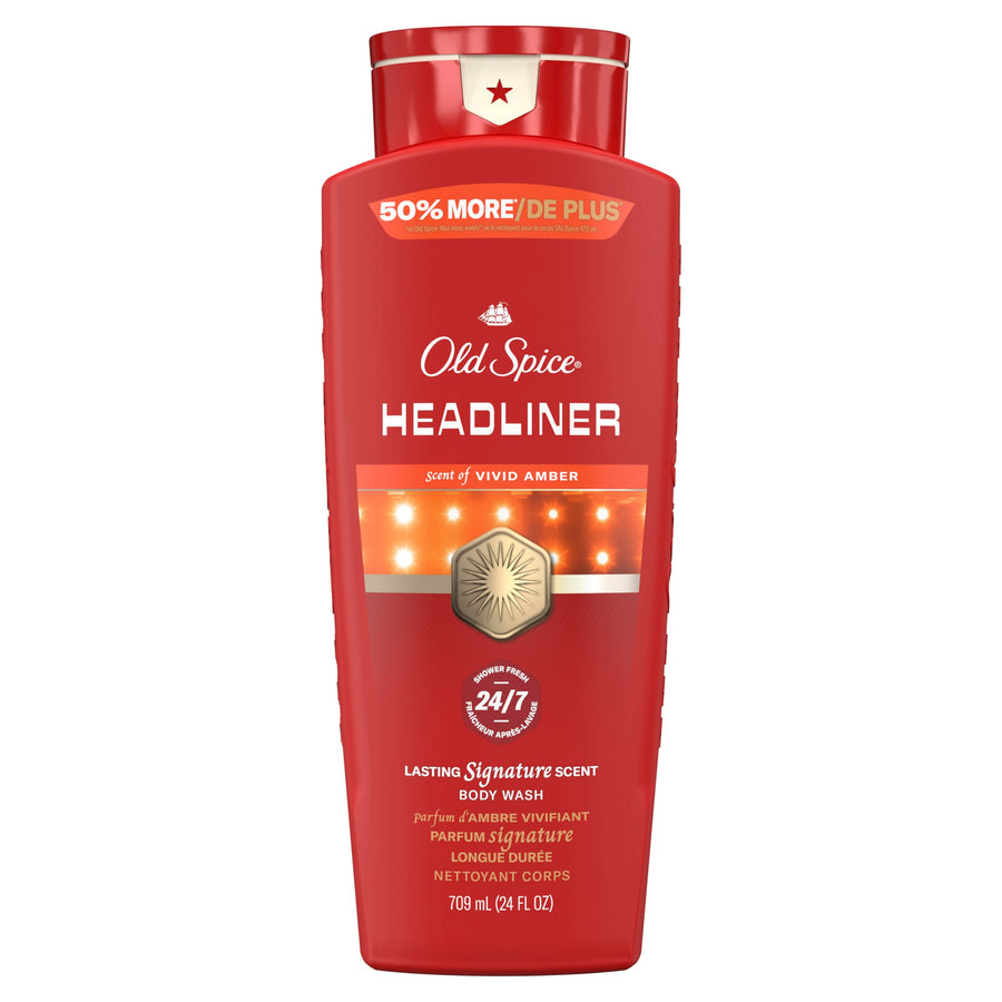 Old Spice front bottle showing Red Collection label and 24 oz size for lasting scent