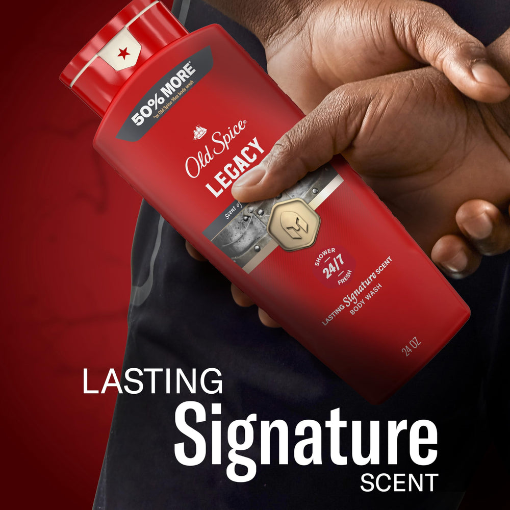 Old Spice Red Collection lineup displaying products for scent layering