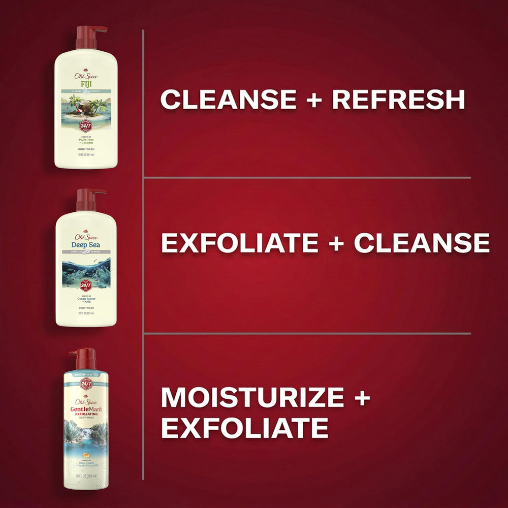 Old Spice sandalwood and aloe ingredients arranged for scent clarity