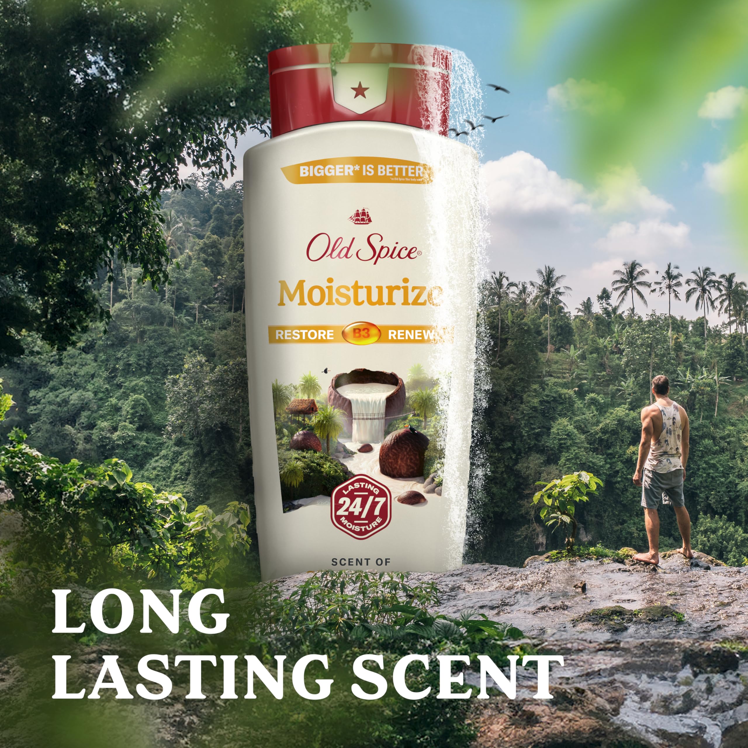 Arrangement of berries and vanilla representing Old Spice scent notes delivering lasting aroma benefit