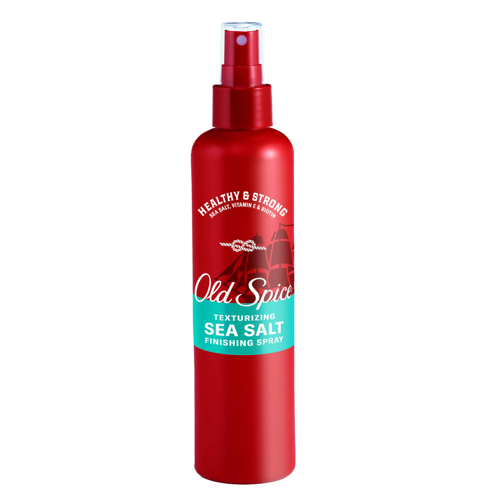 Old Spice front packaging showing sea salt spray and benefit of texture