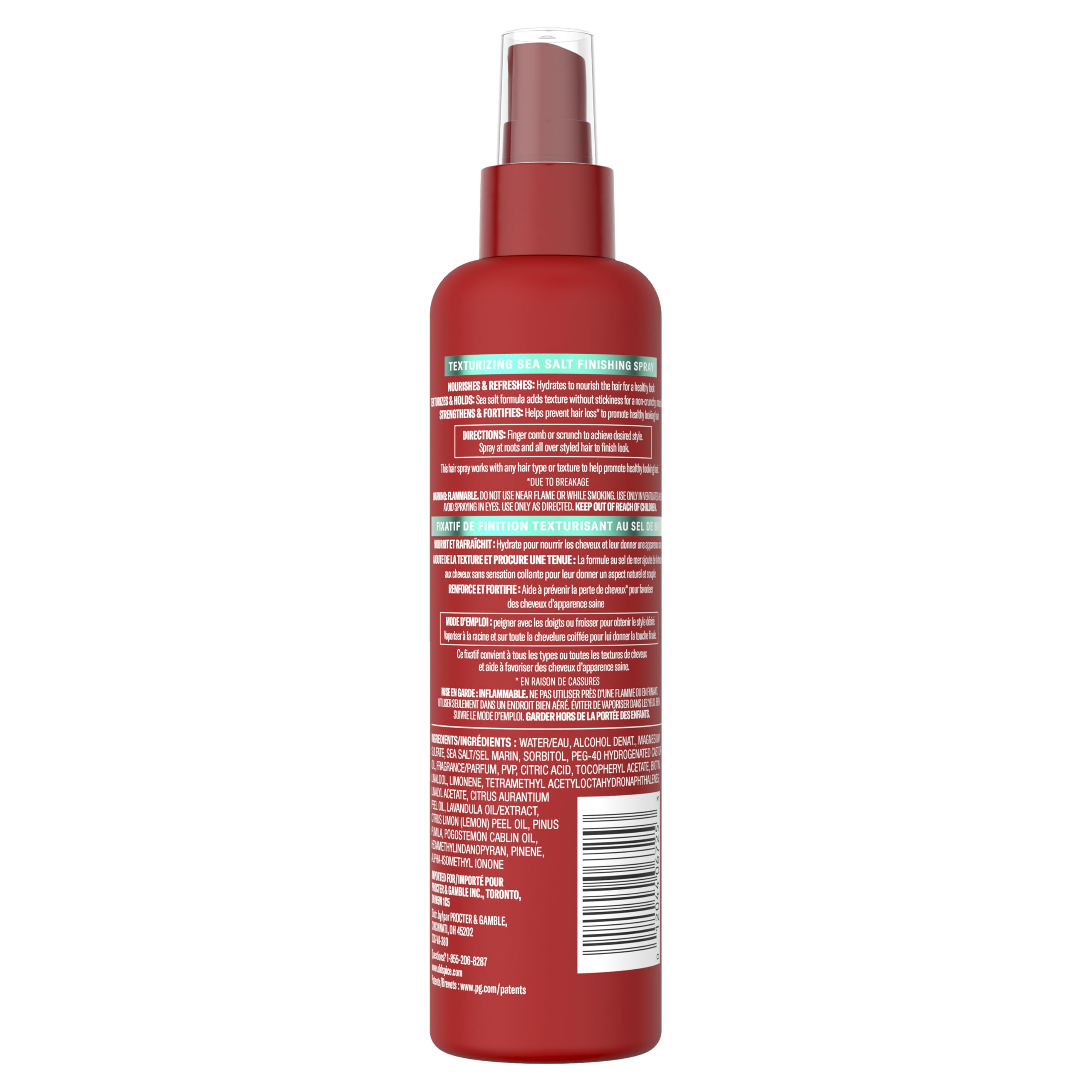 Old Spice open can showing spray finish and nourishing appearance
