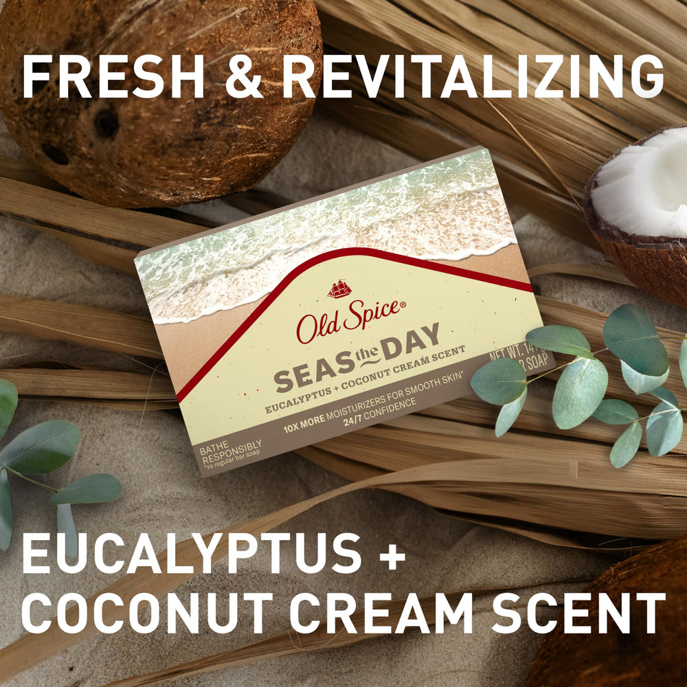 Old Spice bar held in hand showing 5 oz scale and travel readiness