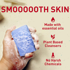Old Spice bar lather closeup demonstrating rich sudsy foam benefit