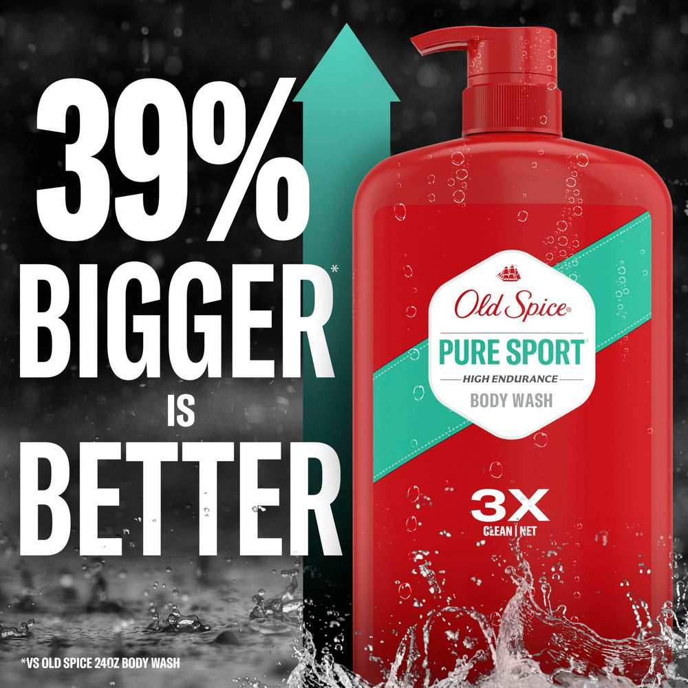 Old Spice lather on loofah illustrating effective cleansing benefit