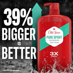 Old Spice lather on loofah illustrating effective cleansing benefit