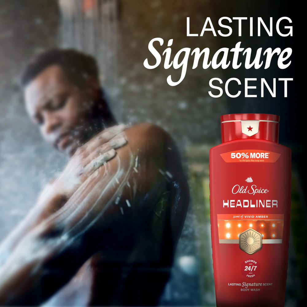 Old Spice held in hand to show 24 oz scale and value per bottle
