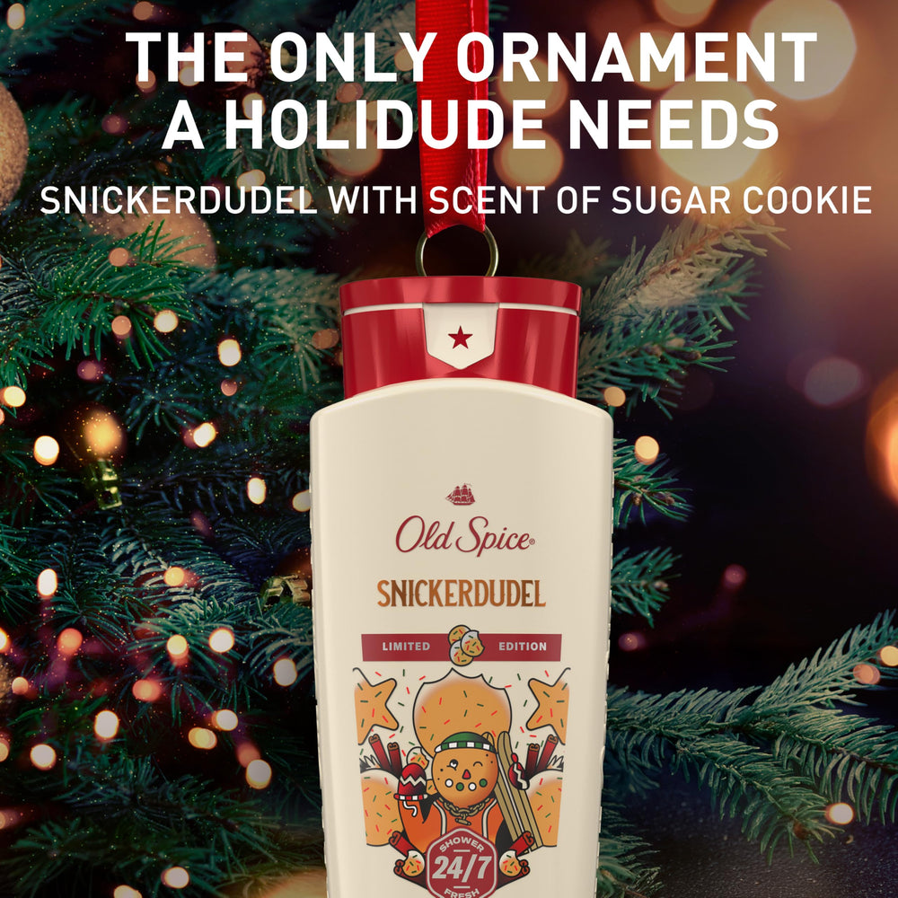 Old Spice Snickerdudel size scale next to toothbrush for travel-ready benefit