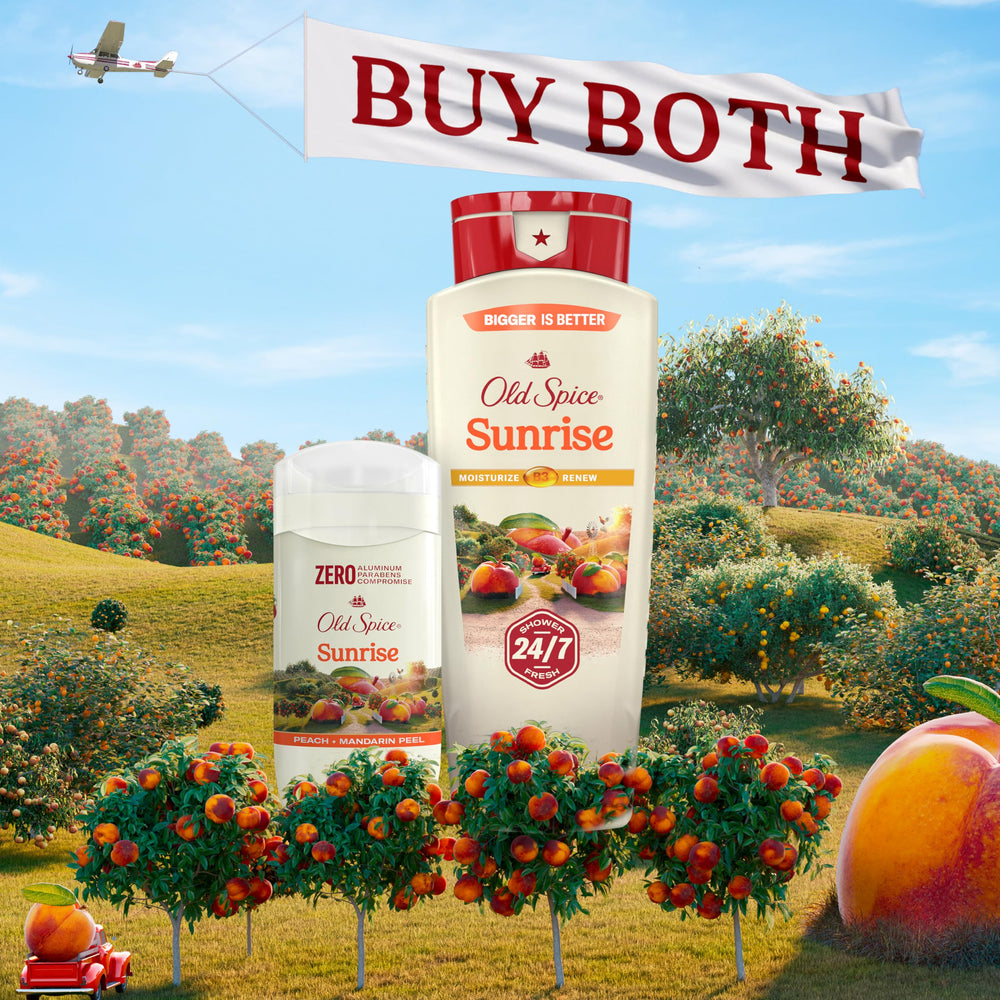 Old Spice back label with directions and ingredient details visible