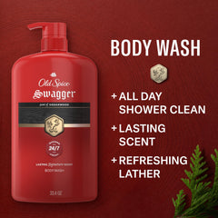 Old Spice Swagger back label with ingredients and usage instructions for clarity