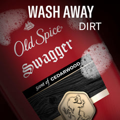Old Spice Swagger in bathroom morning routine showing confidence and fresh start