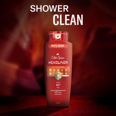 Old Spice being poured into travel bottle for convenient on-the-go freshness
