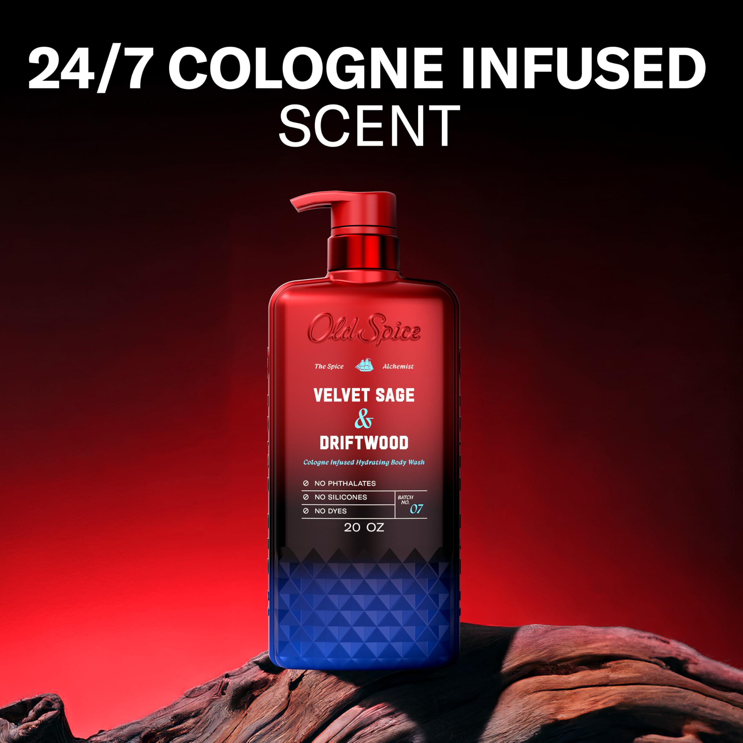 Old Spice foamy texture on palm demonstrating rich lather and hydration