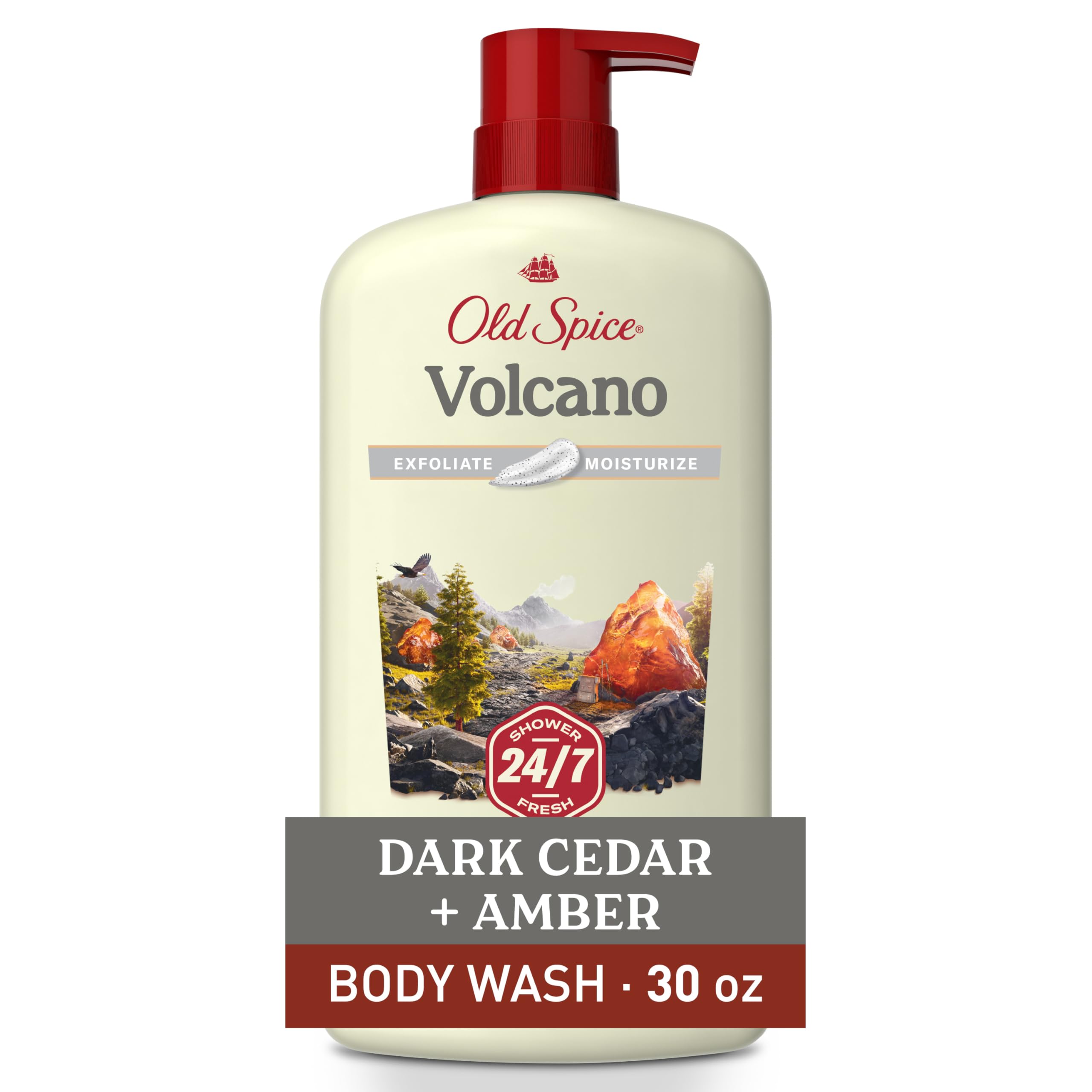 Old Spice Volcano front packaging shows bold label and benefit