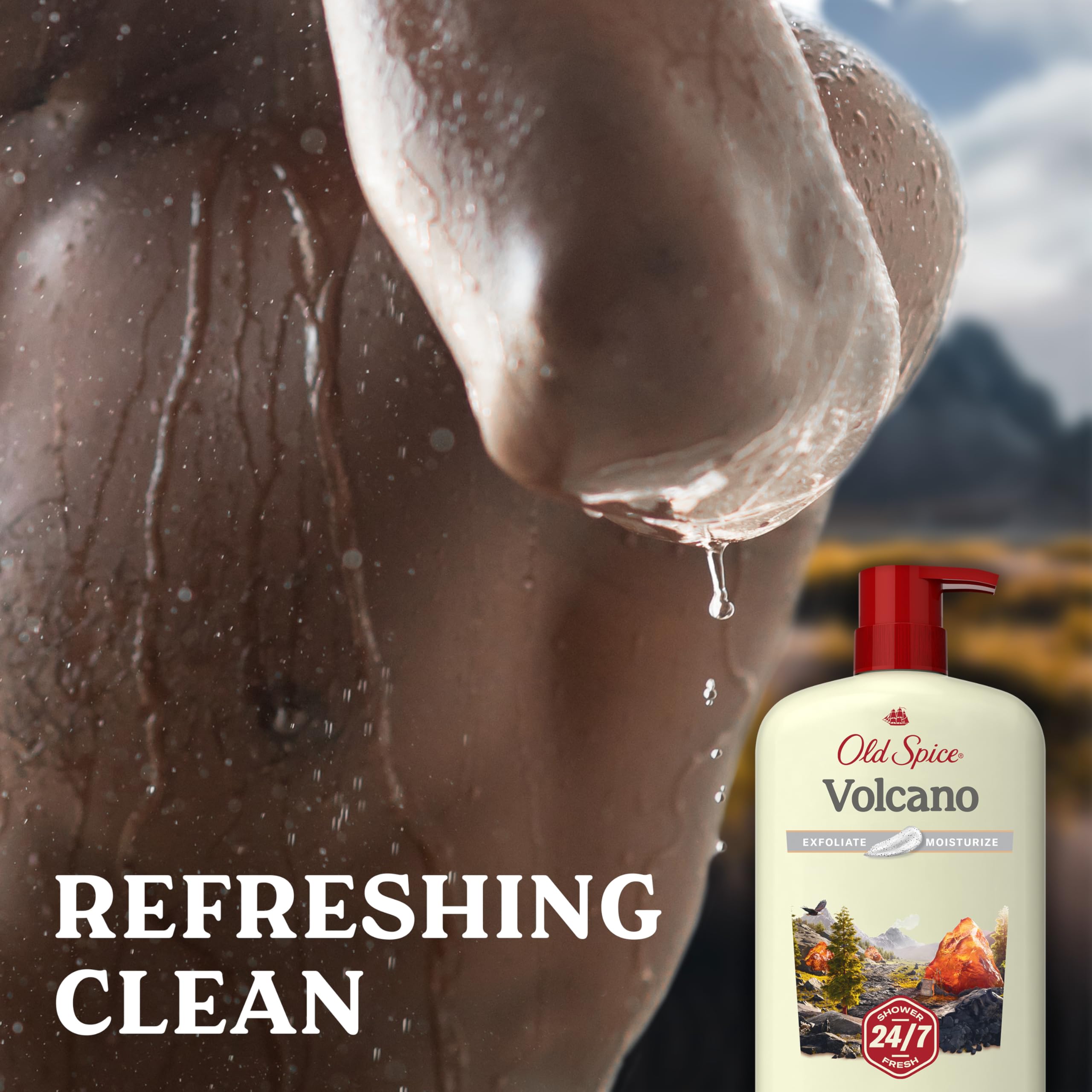 Old Spice Volcano 30 oz size comparison emphasizing value and longevity