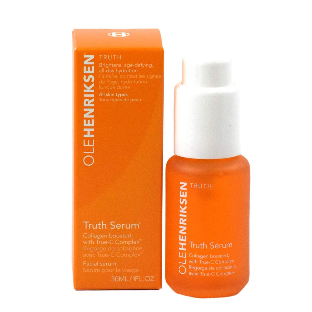 Ole Henriksen bottle in hand for scale and portability benefit