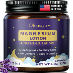 OLEASIYA front packaging showing jar and calming lavender benefit