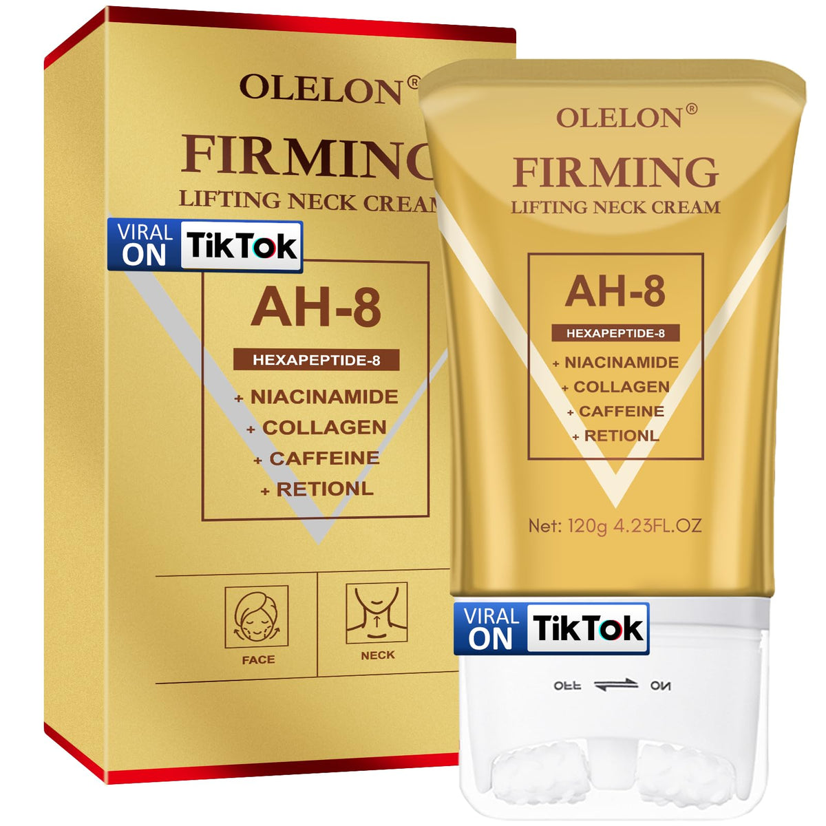 OLELON AH8 front packaging showing product and label benefits